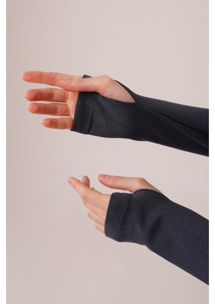 Fitilli Bluz ve Pantolon Antrasit Ikili Takım modelleri