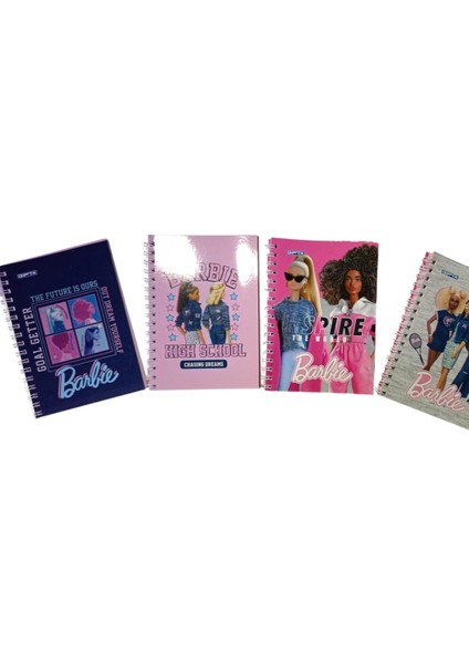 Barbıe Spiral (A6) Karton Kapak Defter-Çizgili ( 3 Adet )