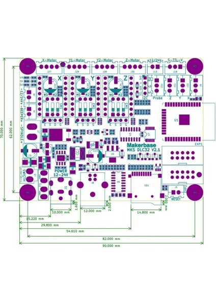 Mks DLC32 V2.1 Grbl Cnc Kontrol Kartı Seti + TS35-R LCD Ekran