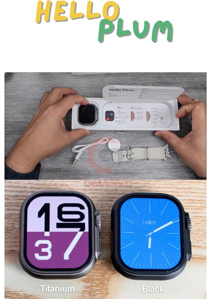 Hello Watch H16 Ultra Akıllı Saat | 1gb Ram | Nfc | Müzik Çalar | 3 Kordon Hediyeli | 2.02” Ekran