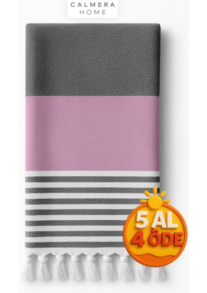 Natura Peştemal | Pamuk - Doğal Saçaklı | Plaj, Havuz, Spa, Hamam, Sauna, Spor, Seyahat Havlusu - Pembe