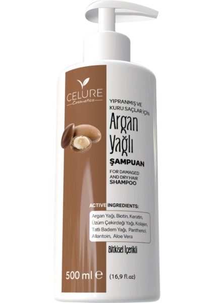 Argan Özlü Şampuan 500 ML | Yıpranmış Saçlara Onarıcı ve Besleyici Bakım
