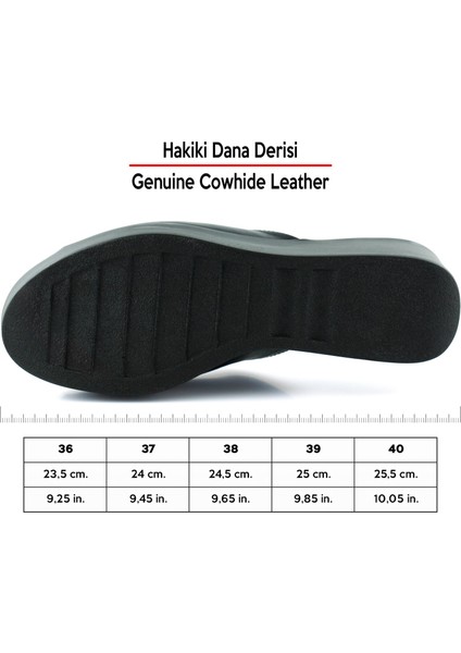Tilda Siyah Hakiki Dana Derisi Metal Düğme Detaylı Önü Açık Dolgu Topuklu Terlik