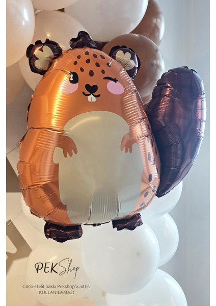 Sevimli Kahverengi Sincap Balon Woodland Sincap Şekilli Folyo Balon 67X60 cm fiyatları
