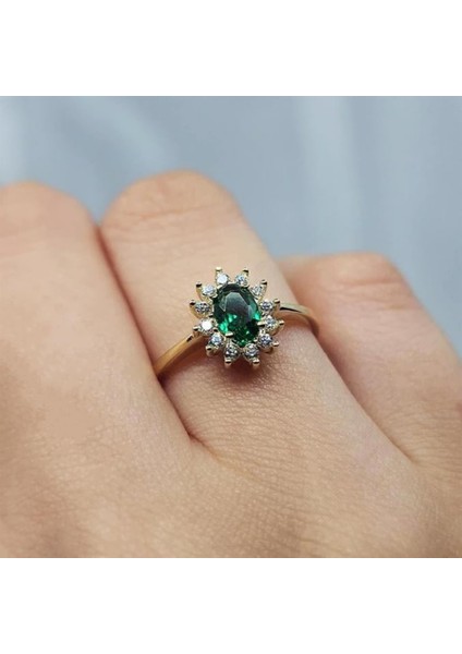 Gümüş Yüzük - 1.05 Karat Zümrüt Yeşili Taşlı 0.30KARAT Pırlanta(Signty)Taşlı Vintage Tasarım 925 Ayar Gümüş Yüzük fırsatları