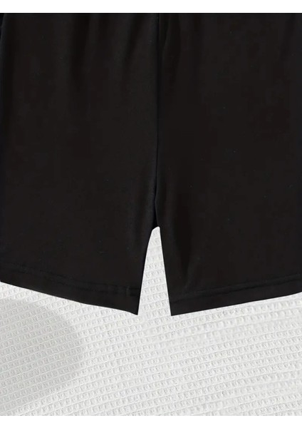 Iskeletkalp Baskılı Şort/t-Shirt Alt-Üst Yazlık Takım