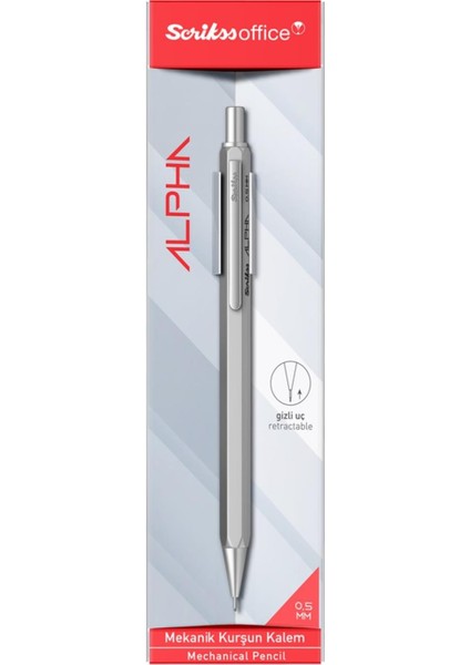 Alpha Şeffaf Ambalaj Versatil Uçlu Kalem 0.5