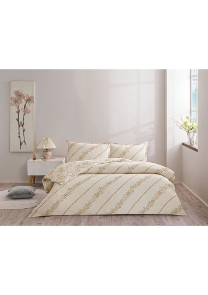 Seç&ser Çift Tarafı Desenli Çift Kişilik Nevresim Takımı Livia Ekru fiyatları