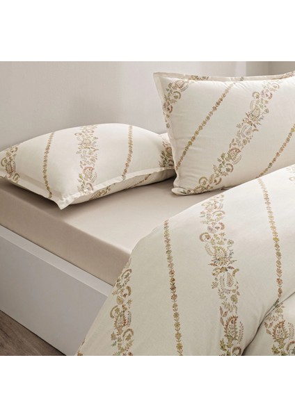 Seç&ser Çift Tarafı Desenli Çift Kişilik Nevresim Takımı Livia Ekru indirimleri