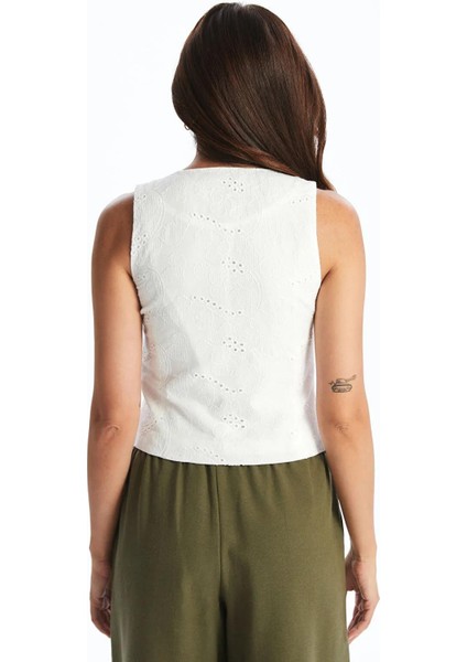 Lcwaıkıkı Classic V Yaka Nakışlı Kadın Klasik Yelek (S5) fırsatları