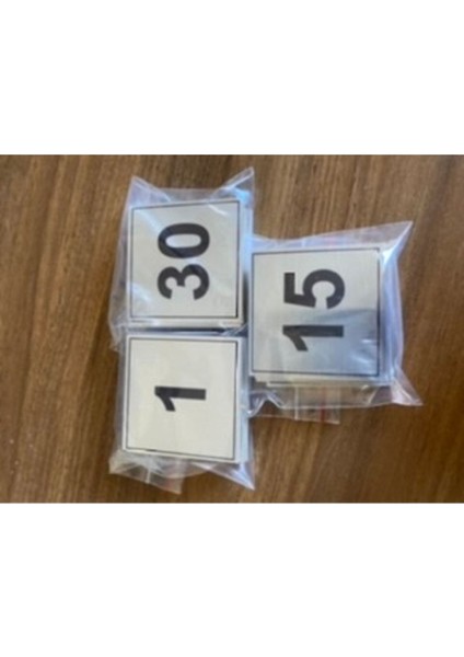 Masa Numarası, Dolap Numarası Metal 1 - 20 (5X5CM Arkası Yapışkanlı) fiyatları
