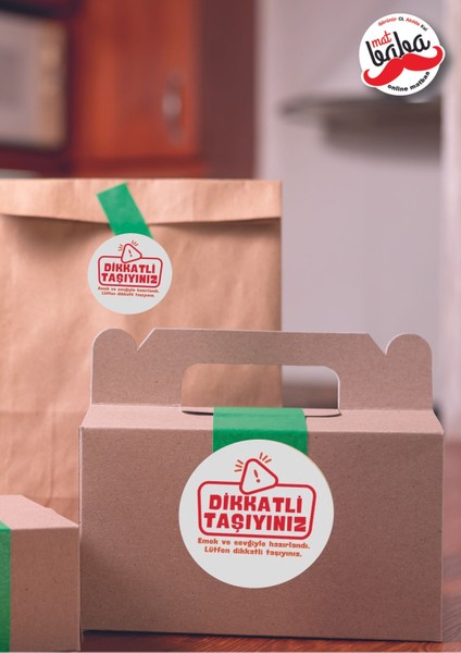 Thank You Sticker Teşekkürler Etiketi Dikkatli Taşıyınız Ambalaj Kargo Etiketi - 240 Adet