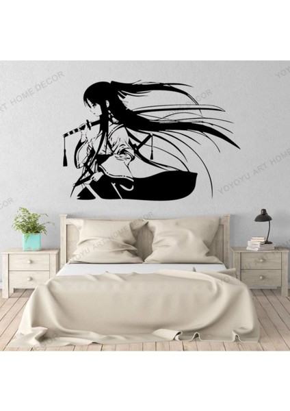 Anime Kız Sticker 70X40 cm