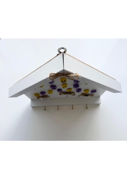 Renkli Deniz Taşlı Ev Dekarosyon Anahtarlık Tablo 34X30 fiyatları