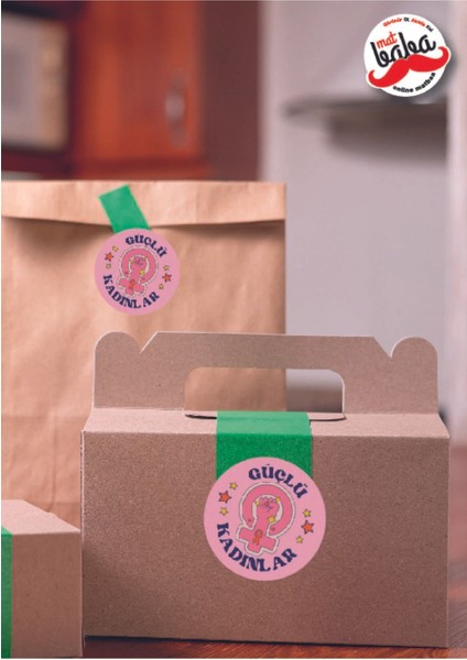 Thank You Sticker Teşekkürler Etiketi Güçlü Kadınlar Ambalaj Kargo Etiketi - 240 Adet