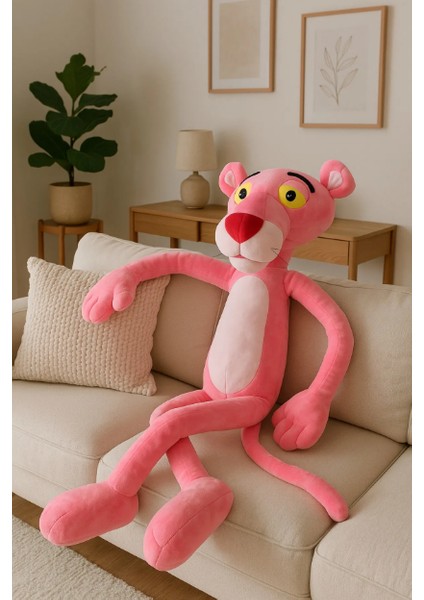 Pembe Panter Pamuk Kumaş Yumuşak Dokulu / 100 cm