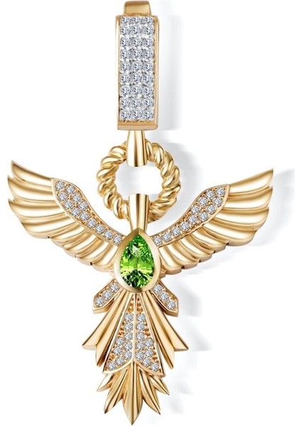 14 Ayar Altın Anka Kuşu Charm