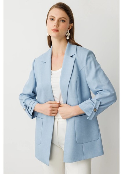 Torba Cepli Kolu Katlı Ceket Mavı 04530 fiyatları
