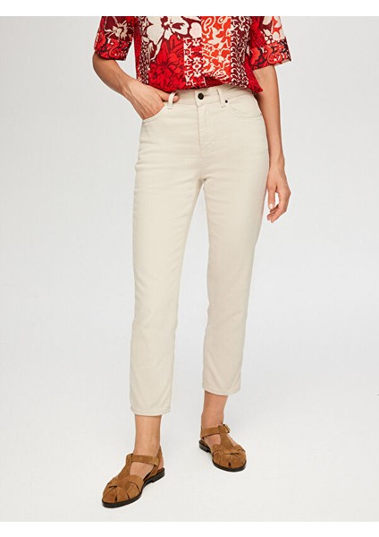 Slim Fit Coton Parça Boya Pantolon B00044 modelleri