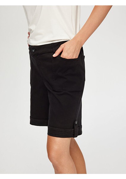 Cep ve Düğme Detaylı Parça Boya Şort S25SRT010 modelleri