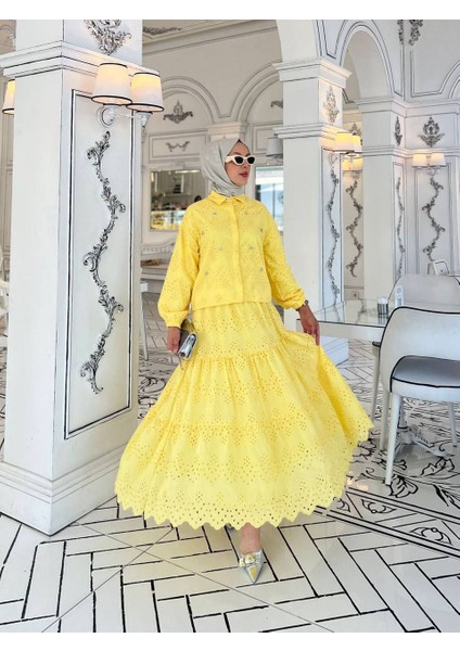 Fistolu Şık Etekli Takım