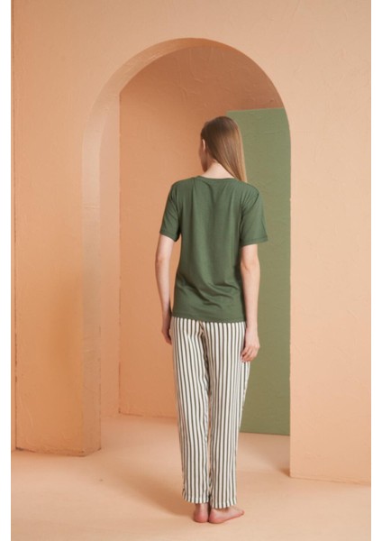 Kadın Yeşil Pijama Takım 27127
