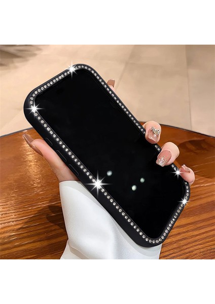 Apple iPhone 13 Uyumlu Kılıf Zebana Bling Diamond Silikon Kılıf Siyah fiyatları