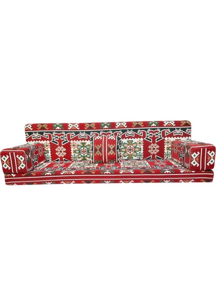 MTK415-424 Şark Köşesi Halı Desenli Dörtlü Minder Tk. 180LİK