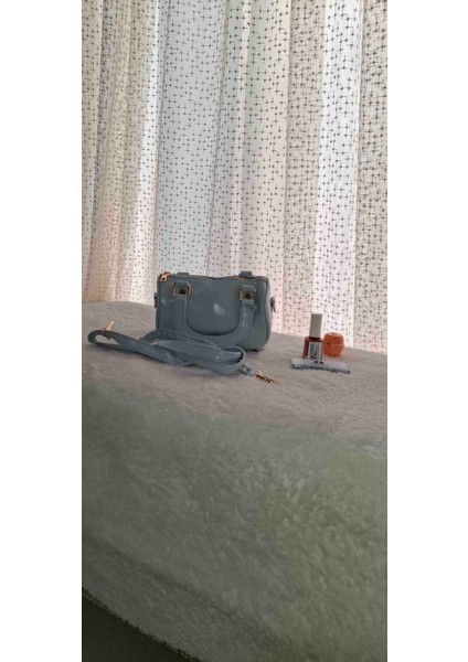 Açık Mavi Askılı El ve Omuz Çantası