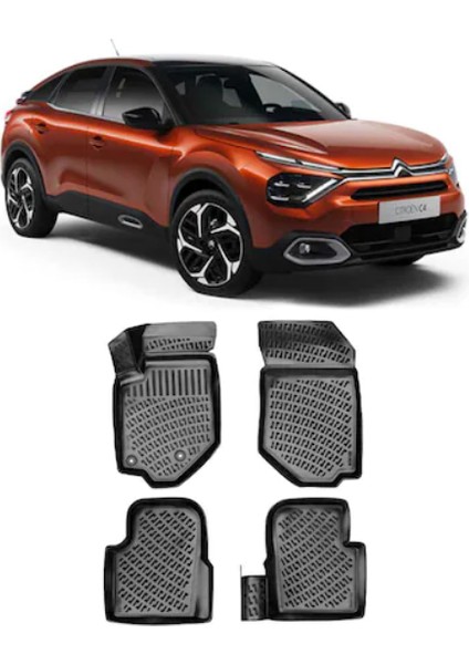 Cıtroen C4 x 3D Siyah Havuzlu Paspas 2022 ve Sonrası