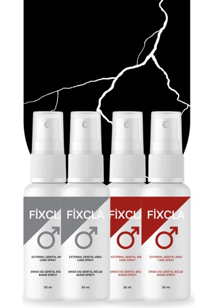 Erkek Genital Bölge Bakım Spreyi – 4’lü Set (30 ml X4) Gri & Kırmızı Tasarımlı