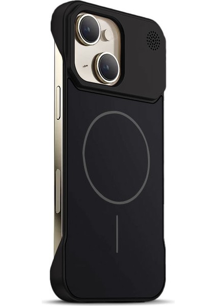 Apple iPhone 13 Uyumlu Kılıf Zebana Elite Titan Metal Kılıf (Kablosuz Şarj Destekli) Siyah fiyatları