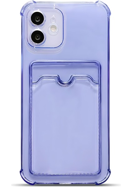 iPhone 11 Uyumlu Kamera Korumalı Kartlıklı Köşeleri Airbag Tasarımlı Darbe Önleyici Şeffaf Silikon Kılıf