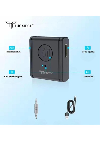 Bluetooth Araç Kiti - Yüksek Ses Kalitesi, Bluetooth 5.3 Teknolojisi, Kolay Kurulum