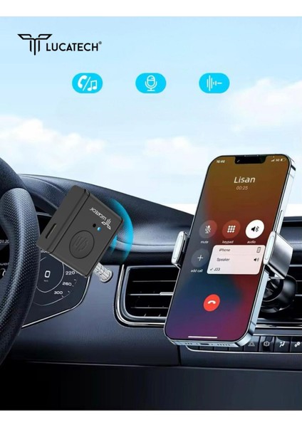 Bluetooth Araç Kiti - Yüksek Ses Kalitesi, Bluetooth 5.3 Teknolojisi, Kolay Kurulum