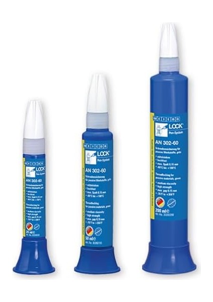 An 302-60 | 50 ml | Endüstriyel Yapıştırıcı ve Sızdırmazlık Malzemesi | Pasif Malzemeler Için Yapıştırıcı | Vidalı Kilidi