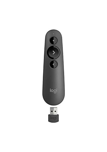 R500S Sunucu, Lazer Sınıfı 1, Bluetooth ve USB Için, Evrensel Uyumlu, 20 Metre Menzil, Yapılandırılabilir, 12 Ay Çalışma Süresine Sahip Akıllı Pil Kullanımı, Koyu Gri