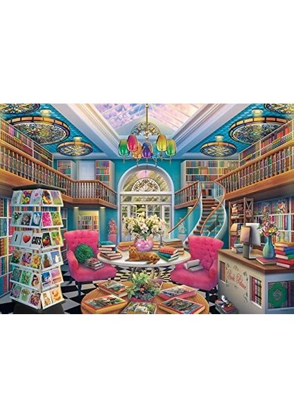 135681 16959 The Book Palace Yapboz 1000 Parça Yetişkinler ve 12 Yaşından Büyük Çocuklar Için, Siyah