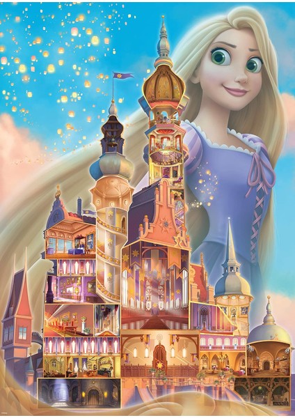 Kalesi Koleksiyonu - Rapunzel Temalı 1000 Parça Puzzle | Benzersiz Softclick Teknolojisi | Ilgi Çekici Görüntüler | Hayranları Için Mükemmel | Öğe 17336