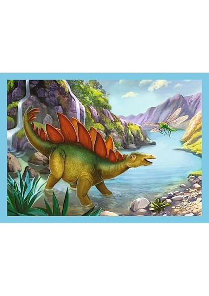 34609 4'ü 1 Arada 4 12'den 24'e Kadar Elemanlı Dinozorlarla Yapboz Çeşitli Zorluk Seviyeleri 3 Yaşındaki Çocuklar Için Eğlence, Olağanüstü Dinozorlar