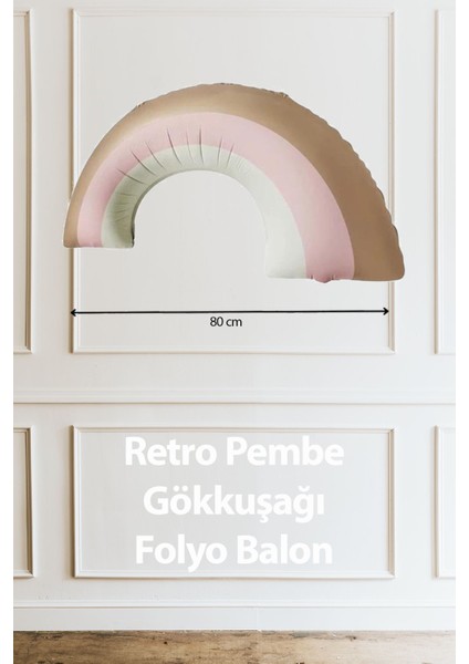 Retro Pembe Gökkuşağı Folyo Balon fiyatları