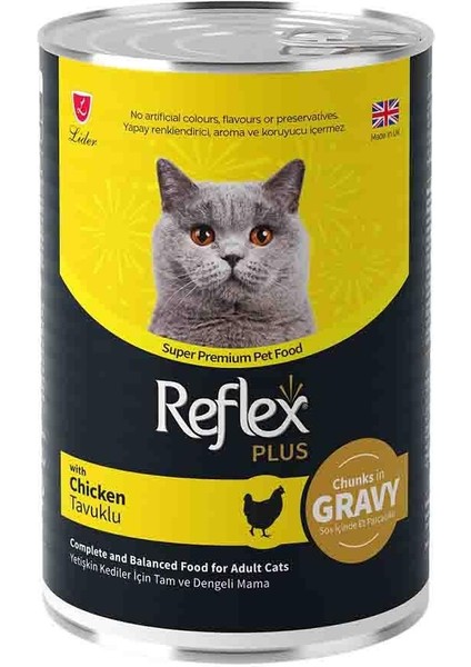 Plus Sos Içinde Et Parçacıklı Tavuklu Yetişkin Kedi Maması 400GR modelleri
