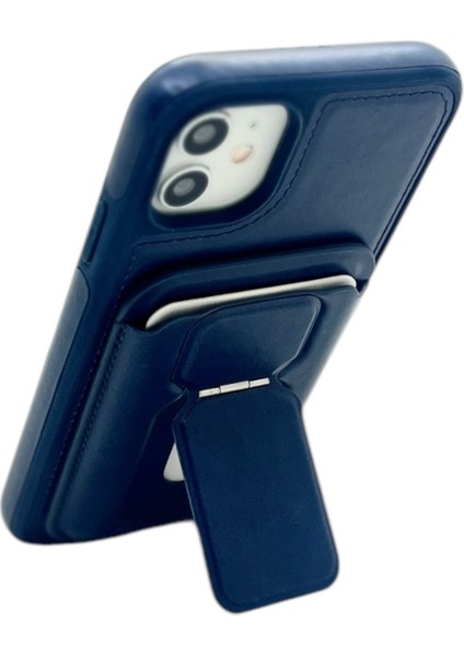 iPhone 11 Uyumlu Standlı Kartlıklı Magsafe Wireless Şarj Özellikli Deri Cüzdan Kılıf modelleri