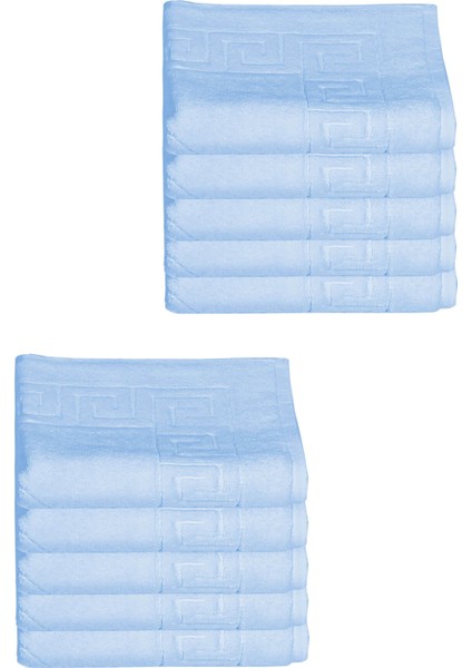 10 Lu Otel Ayak Havlusu Bukle Ayak Izli 50X70 cm Renkli 16/2 Avs 250 gr
