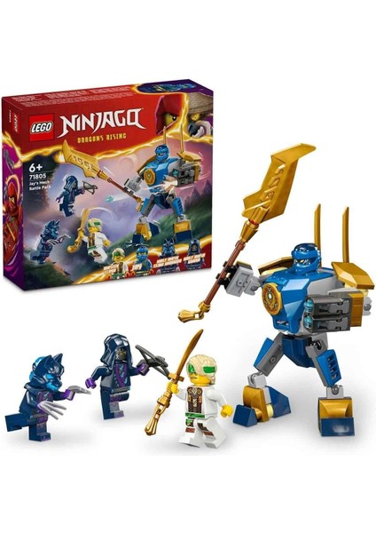 Jay In Robotu Savaş Paketi 71805-6 Yaş ve Üzeri Çocuklar Için Jay Minifigürü Içeren Yaratıcı Oyuncak Yapım Seti (78 Parça)