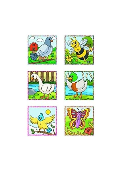 Uçan Hayvanlar 3D Puzzle - 9 Küp 6 Yapboz