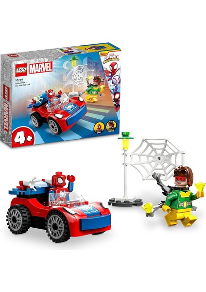 Marvel Örümcek Adam In Arabası ve Doktor Oktopus 10789-4 Yaş ve Üzeri Çocuklar Için Iki Minifigürlü Yaratıcı Oyuncak Yapım Seti (48 Parça)