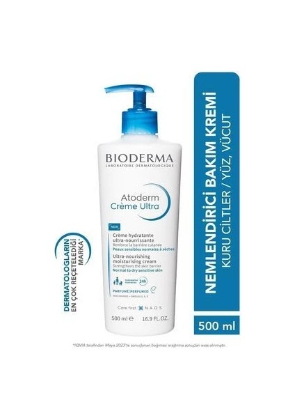 Bioderma Atoderm Ultra Nemlendirici Krem 500 ml Atoderm Ultra Nemlendirici Krem 500 ml