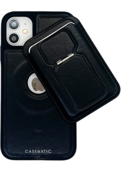 iPhone 11 Uyumlu Standlı Kartlıklı Magsafe Wireless Şarj Özellikli Deri Cüzdan Kılıf fiyatları