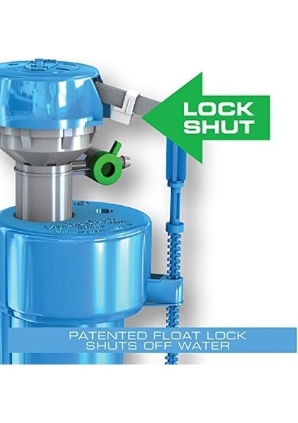 HYR460 Hydroright Hyrdroright Evrensel Su Tasarruflu Tuvalet Tamir Takımı, Çift Yıkama Valfi, Push Btton Kolu, Beyaz
